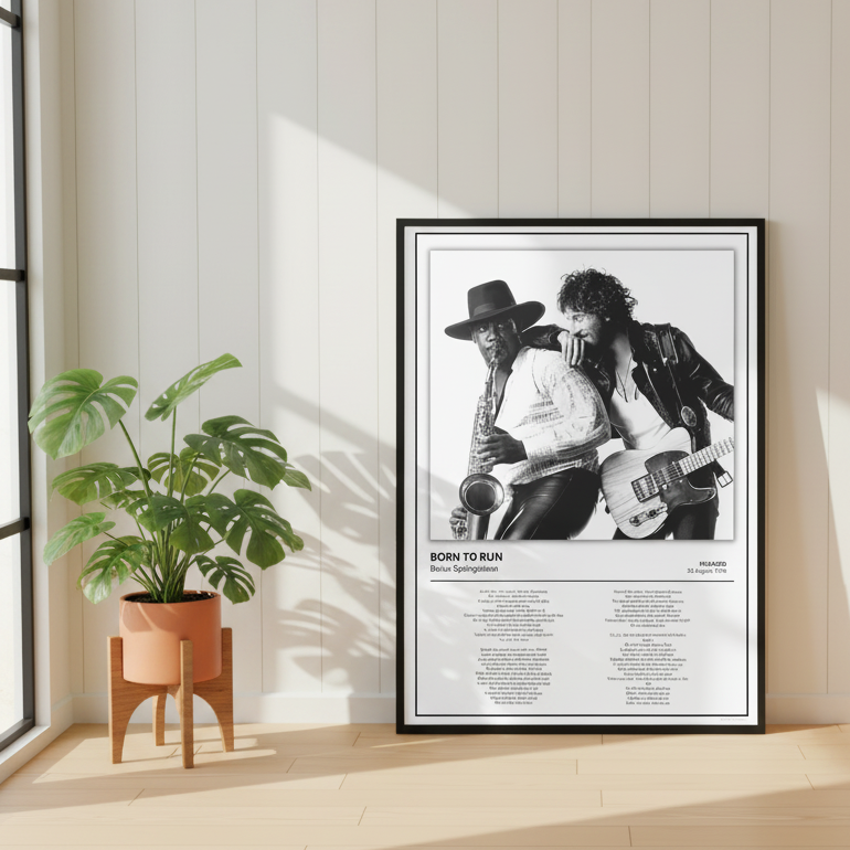 Bruce Springsteen Born To Run Lyrics Print