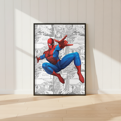 Superhero Wall Art Prints Set | Boys Bedroom Comic Poster Collection