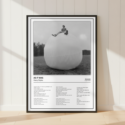 Harry Styles - As It Was Lyric Poster