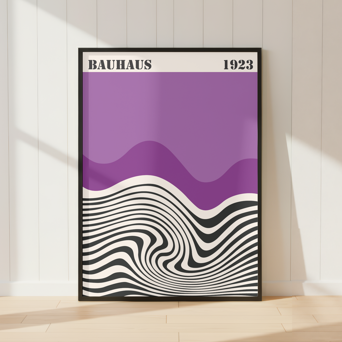 Purple Bauhaus Wave Print