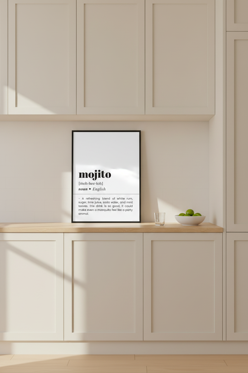 Mojito Word Definition Poster