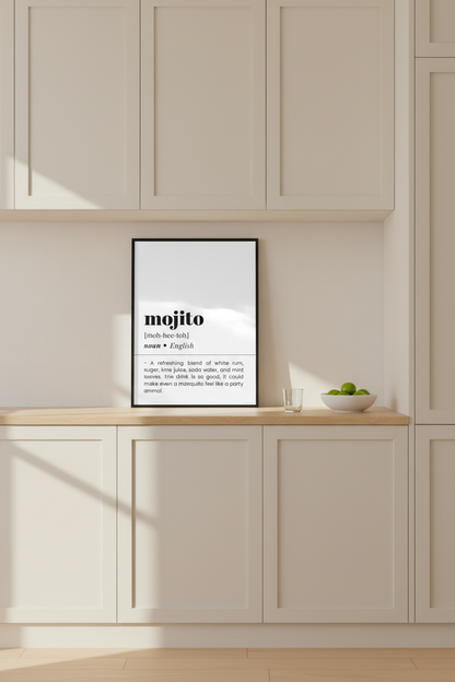 Mojito Word Definition Poster