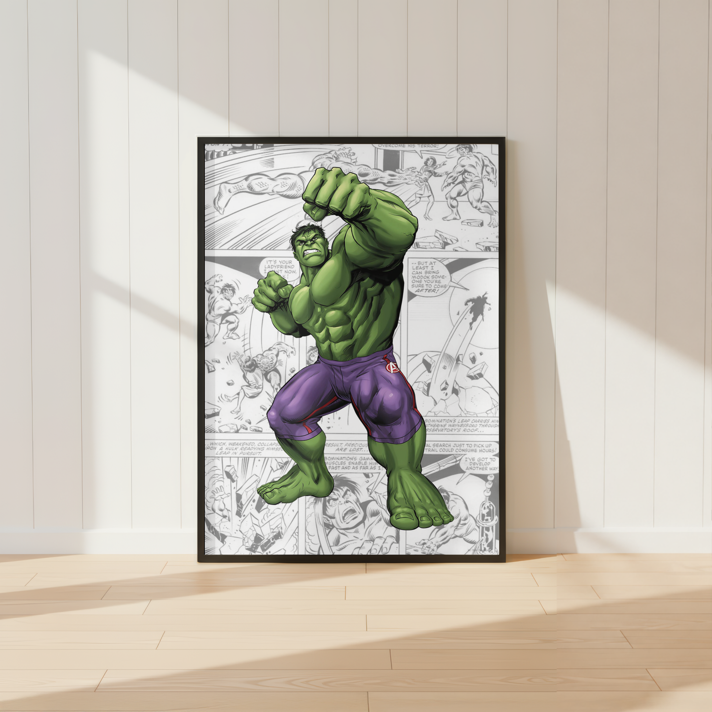 Superhero Wall Art Prints Set | Boys Bedroom Comic Poster Collection