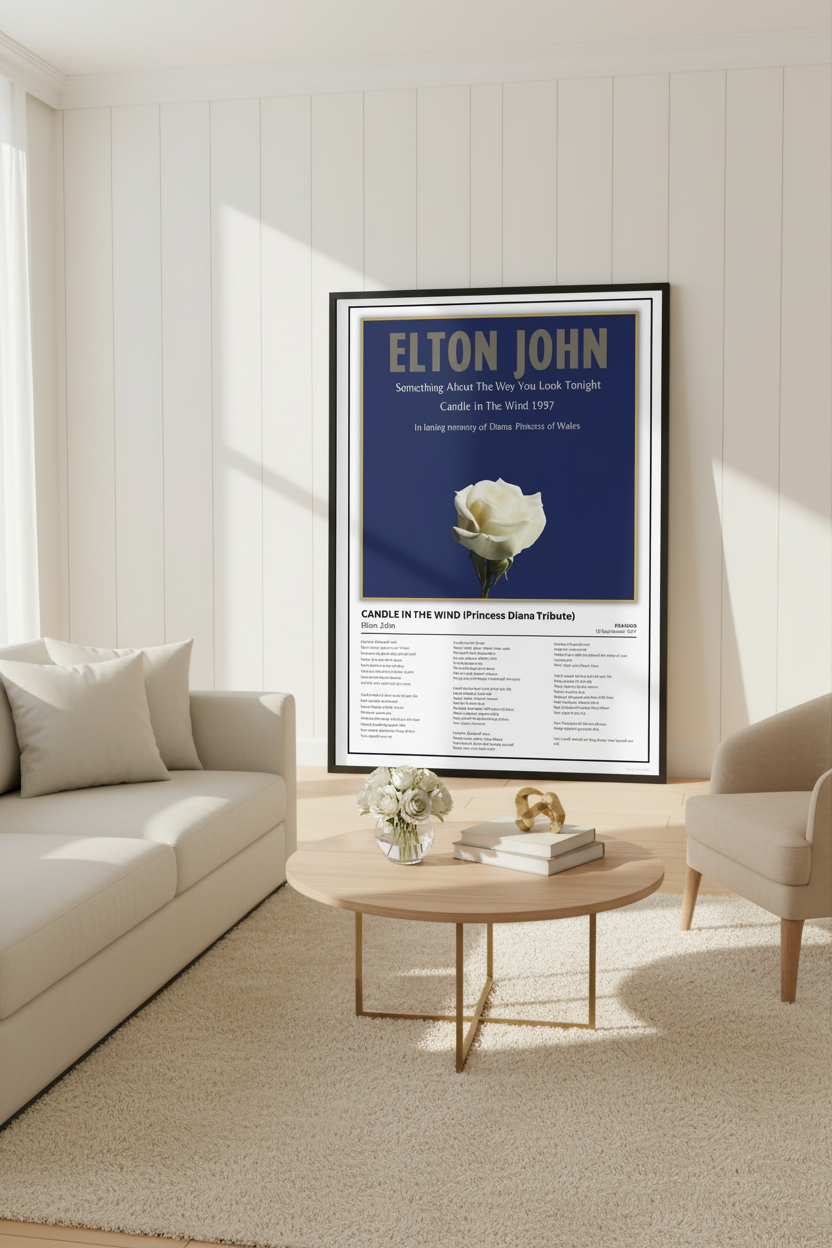 Elton John Candle In The Wind Poster Print