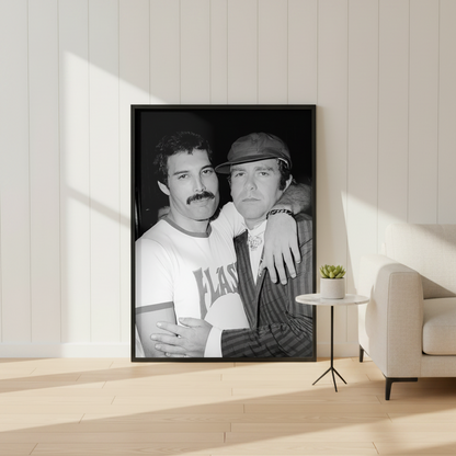 Freddie Mercury & Elton John Wall Art Print
