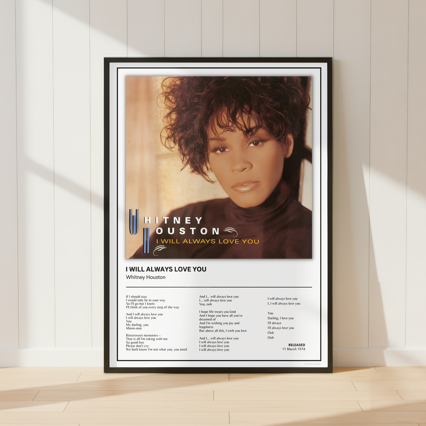 Whitney Houston I Will Always Love You Print