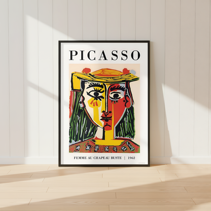 Picasso - Femme Au Chapeau Buste 1962 Print