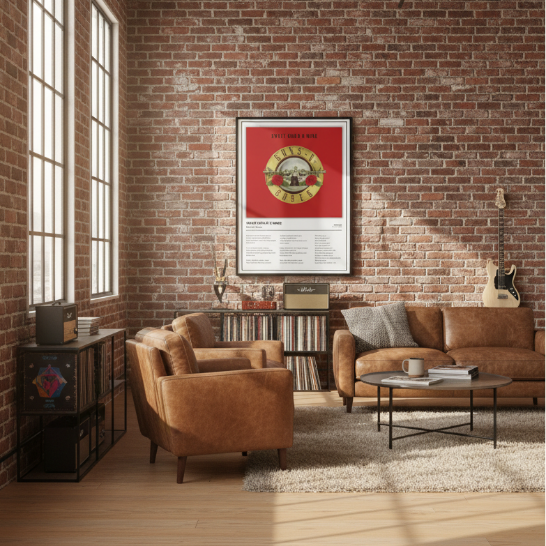 Sweet Child O' Mine Lyrics Print