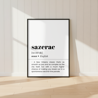 Sazerac Definition Poster