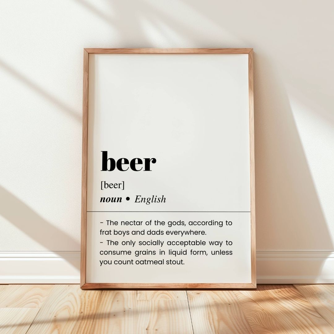 Beer Word Definition Poster