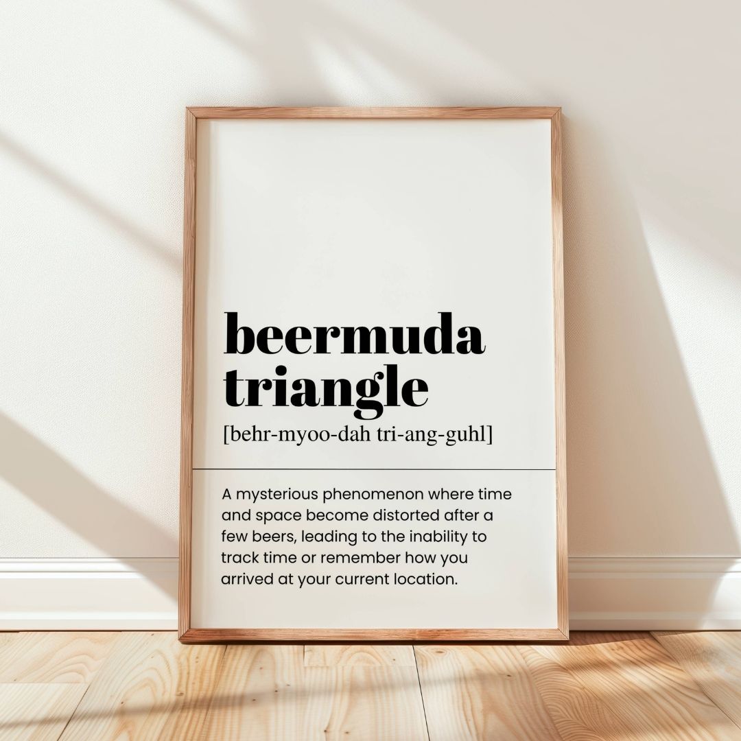Beermuda Triangle Definition Poster