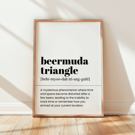 Beermuda Triangle Definition Poster