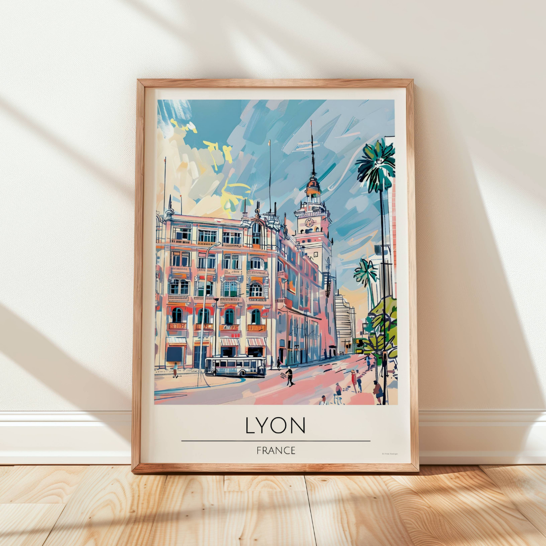 France, Lyon Travel Print