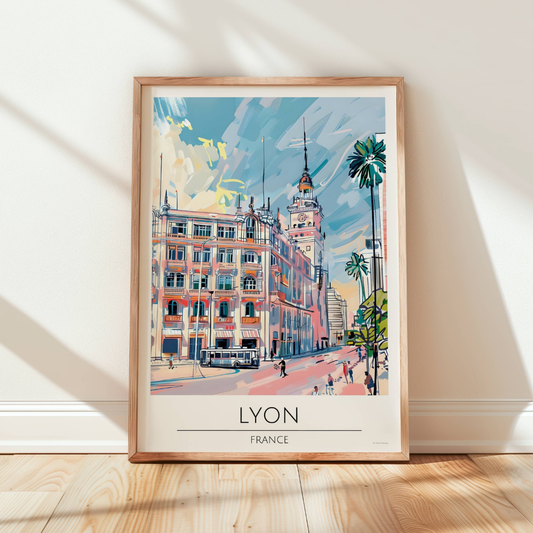 France, Lyon Travel Print