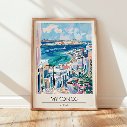 Greece, Mykonos Travel Print