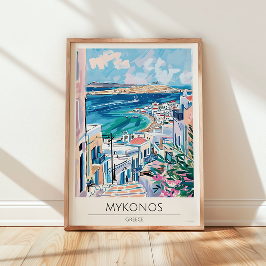 Greece, Mykonos Travel Print