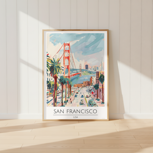 USA, San Fransisco Travel Print