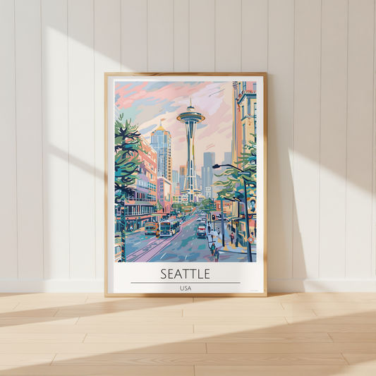 USA, Seattle Travel Print