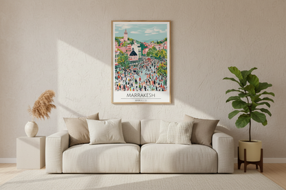 Marocco, Marrakesh Travel Print