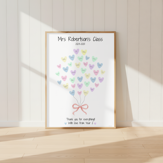 Personalised Thank You Teacher Print