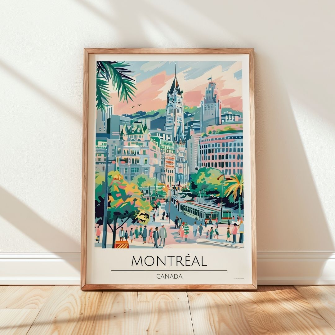 Canada, Montreal Travel Print Poster