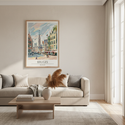 Belguim, Bruges Travel Print
