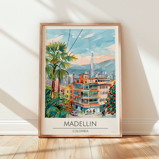 Colombia, Madellin Travel Print