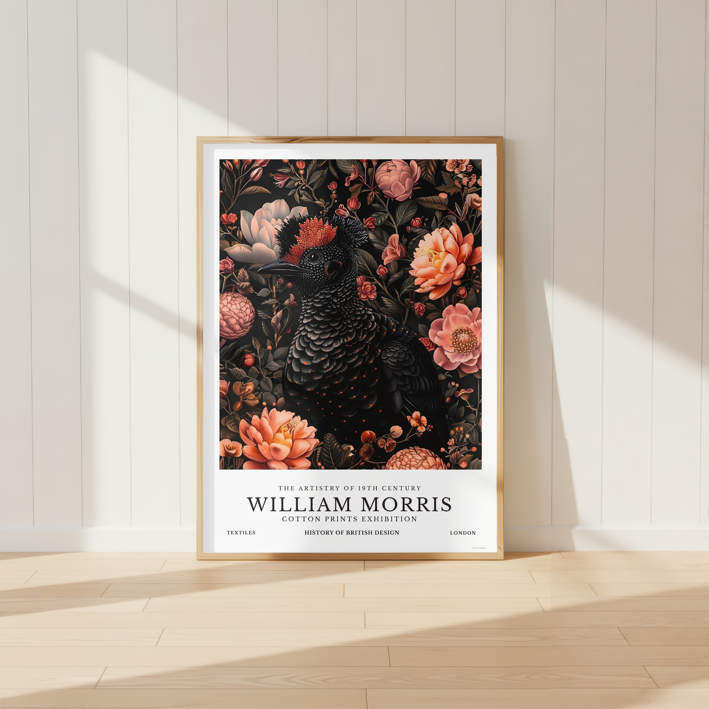 William Morris Black Cockatoo Print