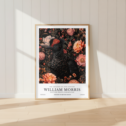 William Morris Black Cockatoo Print