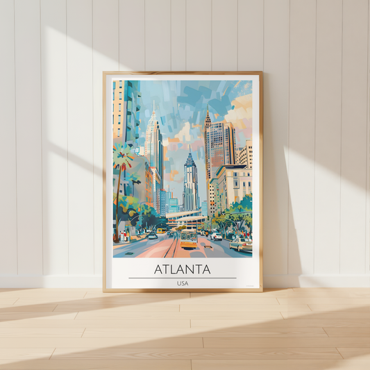 USA, Atlanta Travel Print Poster