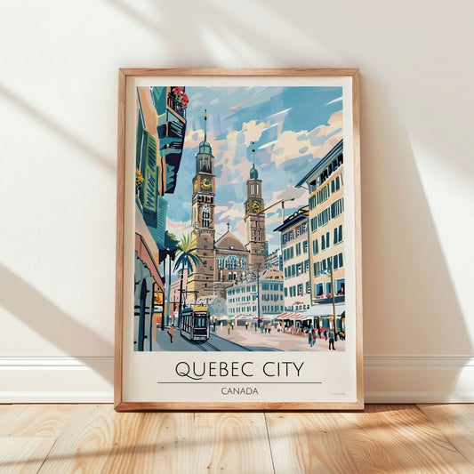Canada, Quebec City Travel Print