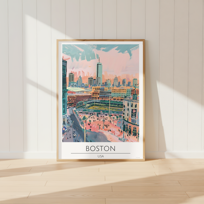 USA, Boston Travel Print