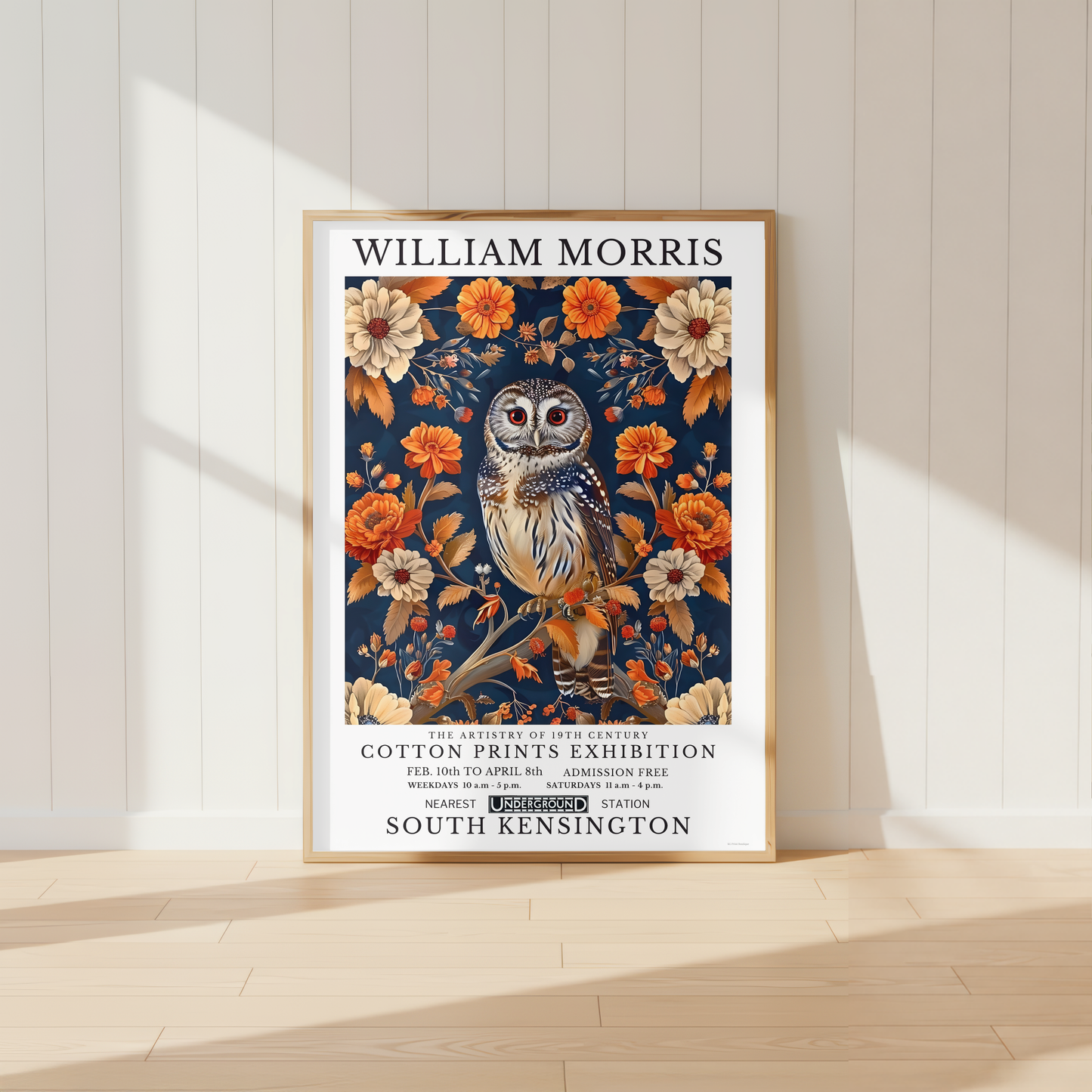 William Morris Inspired Barn Owl Print
