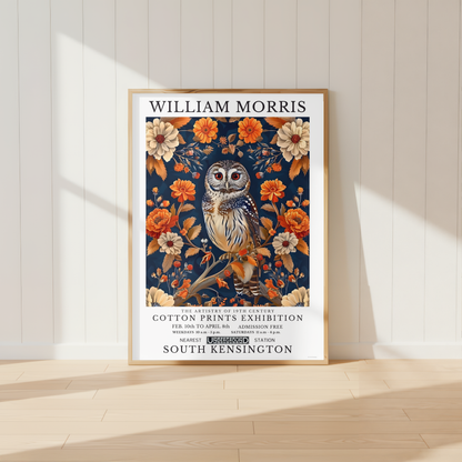 William Morris Inspired Barn Owl Print