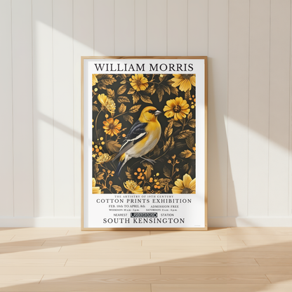 William Morris Inspired Goldfinch Print