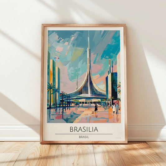 Brasil, Brasilia Travel Print Poster
