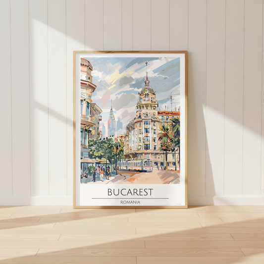 Romania, Bucarest Travel Print
