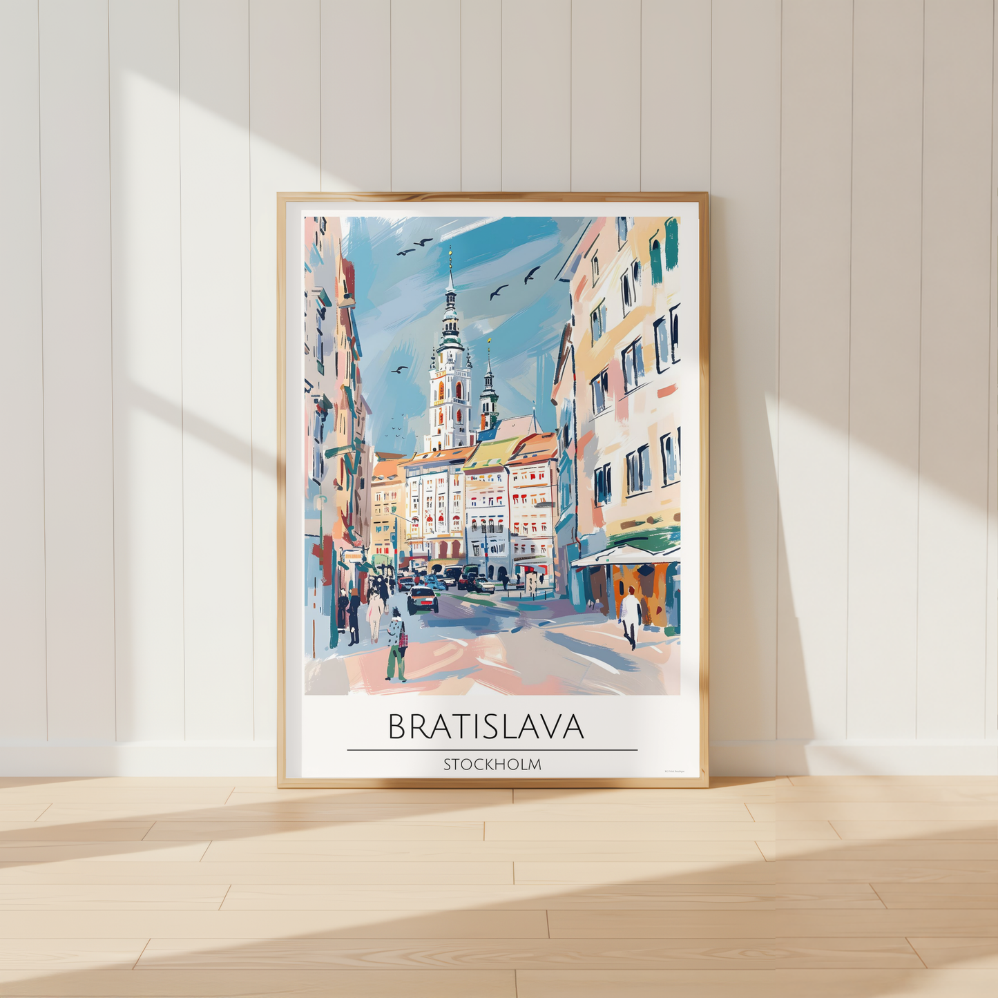 Stockholm, Bratislava Travel Print