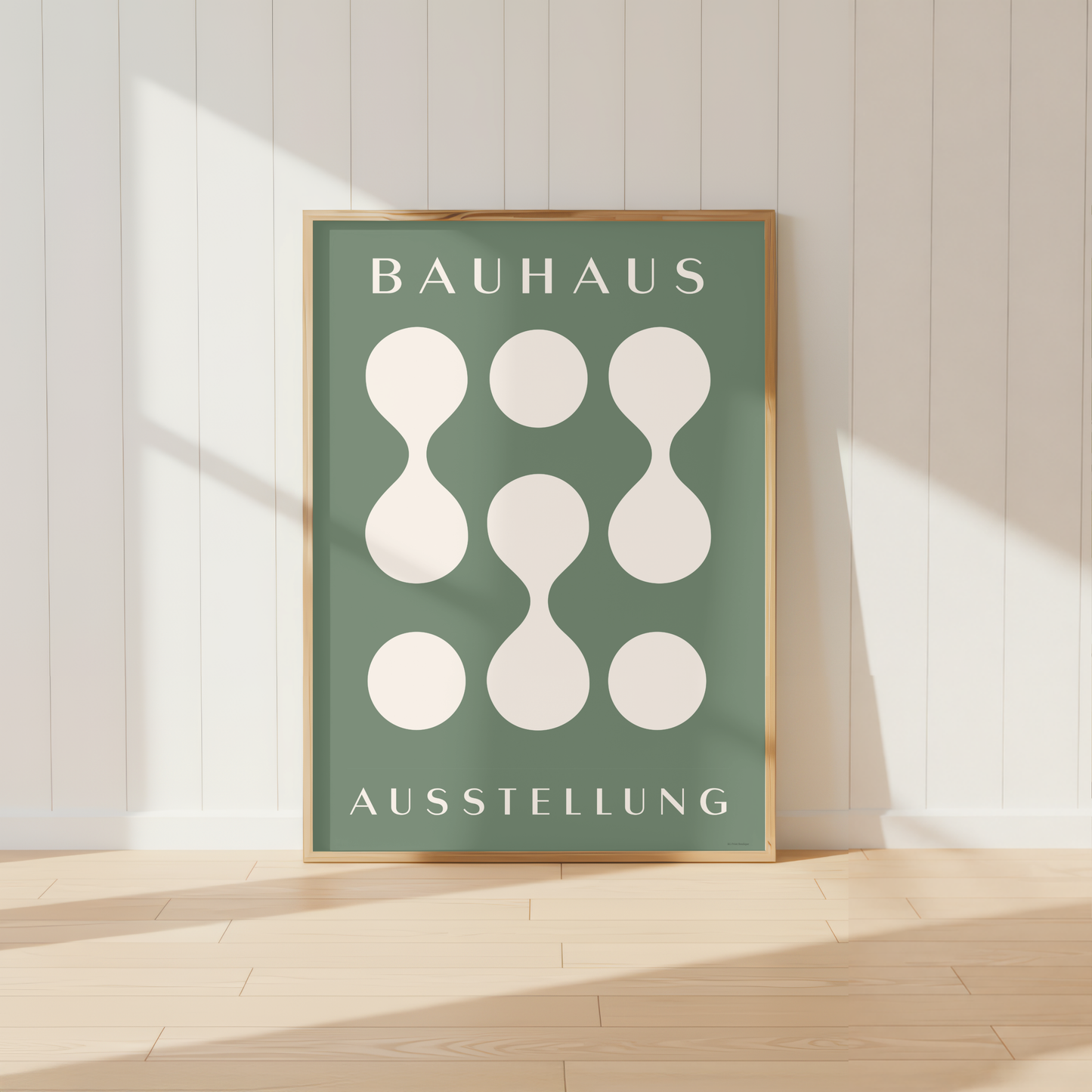 Green Bauhaus Exhibition Print | Modern Geometric Minimalist Wall Art
