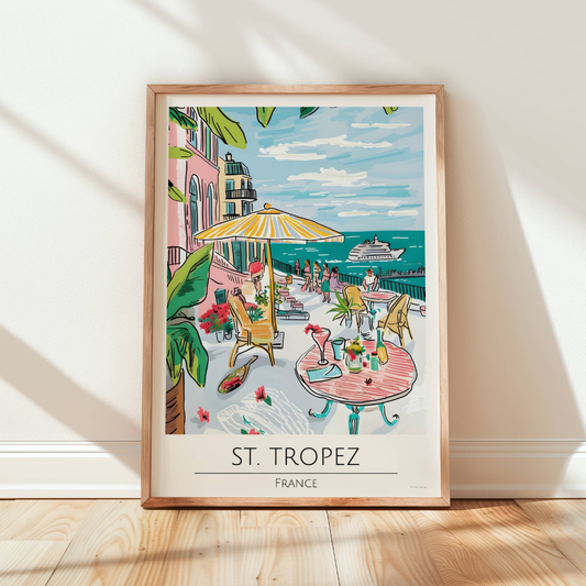 France - St. Tropez Tavel Print