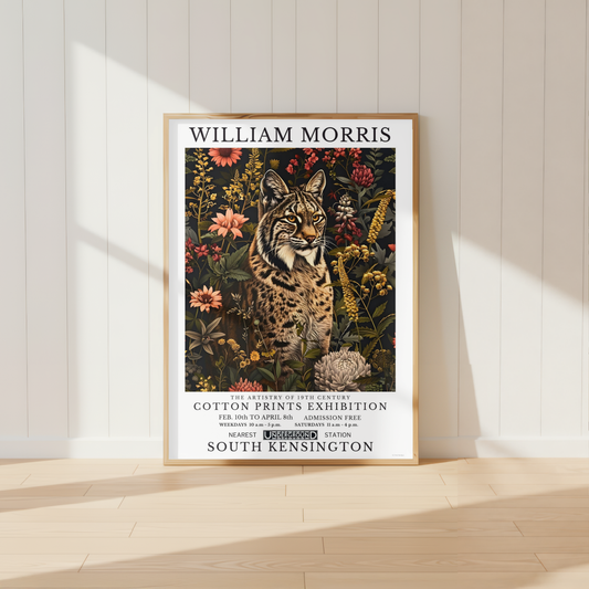 William Morris Lynx Print | Vintage Exhibition Poster