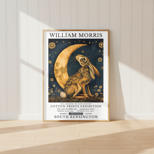 William Morris Hare & Moon Poster / Art Exhibition Print