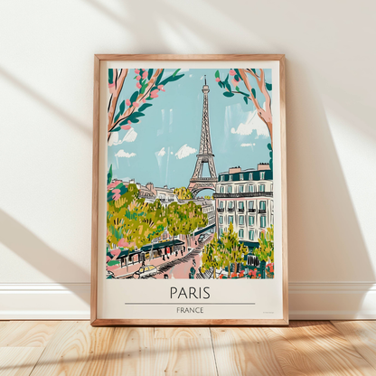 France Paris Travel Print