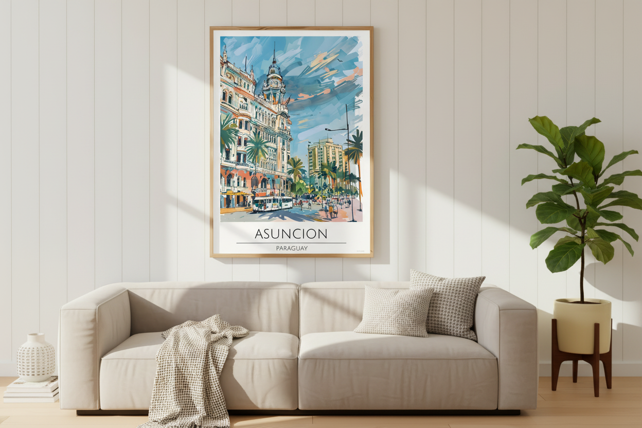 Paraguay, Asuncion Travel Print