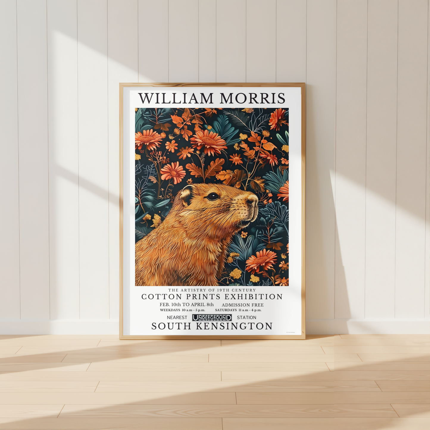 William Morris Capybara Poster / Art Exhibition Print