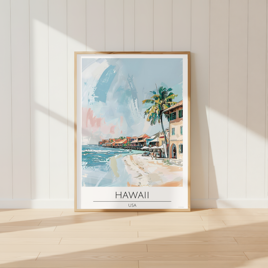 USA, Hawaii Travel Print