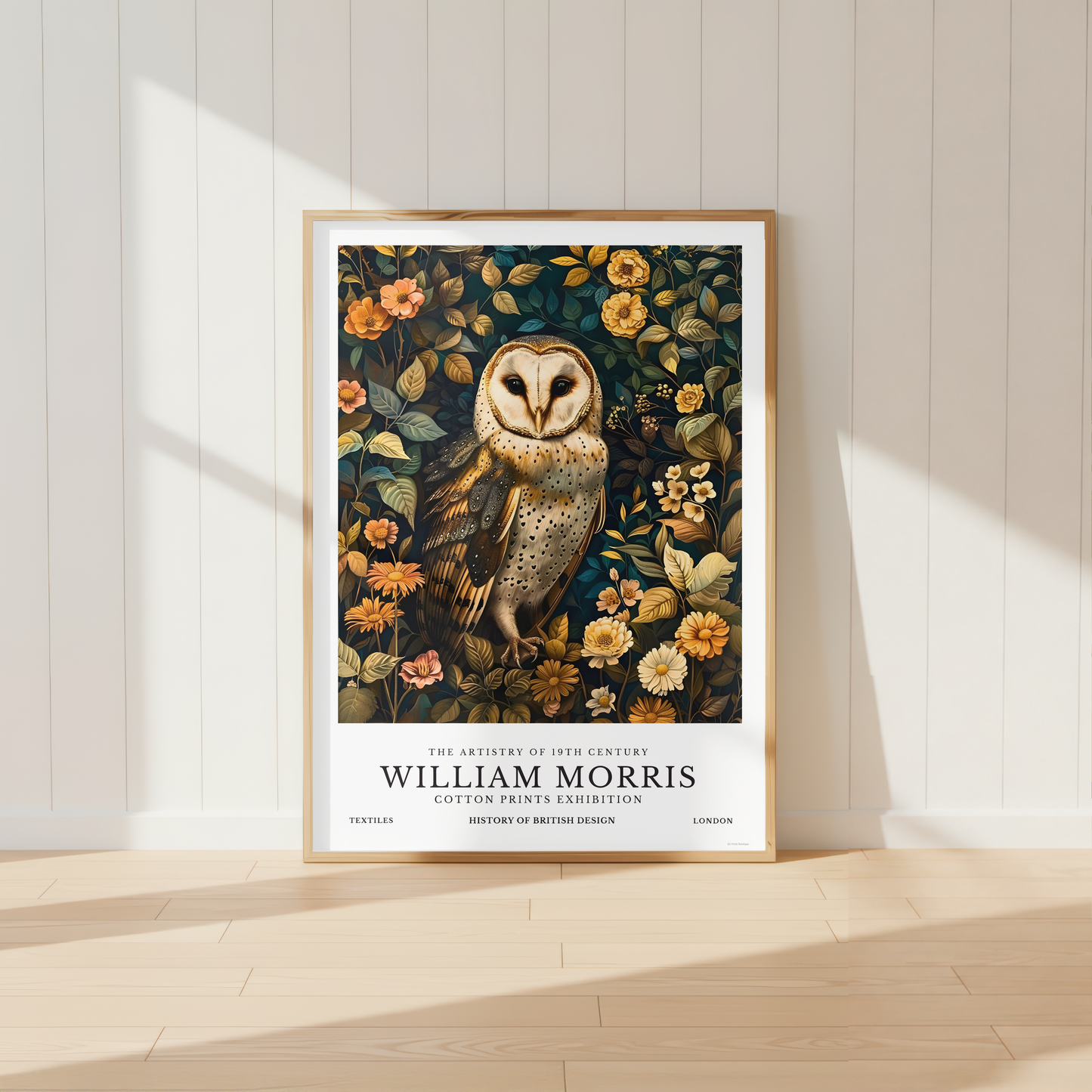 William Morris Inspired Barn Owl Print