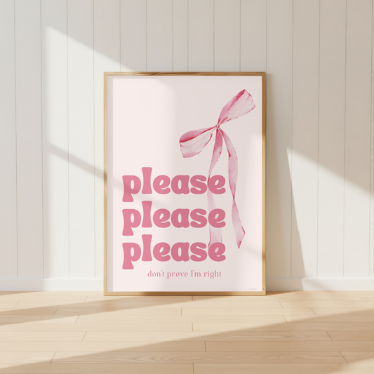 Please Please Sabrina Carpenter Lyric Print