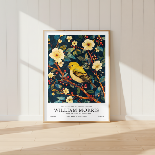 William Morris Yellow Goldfinch Print