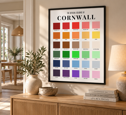 Cornwall Colour Chart Print
